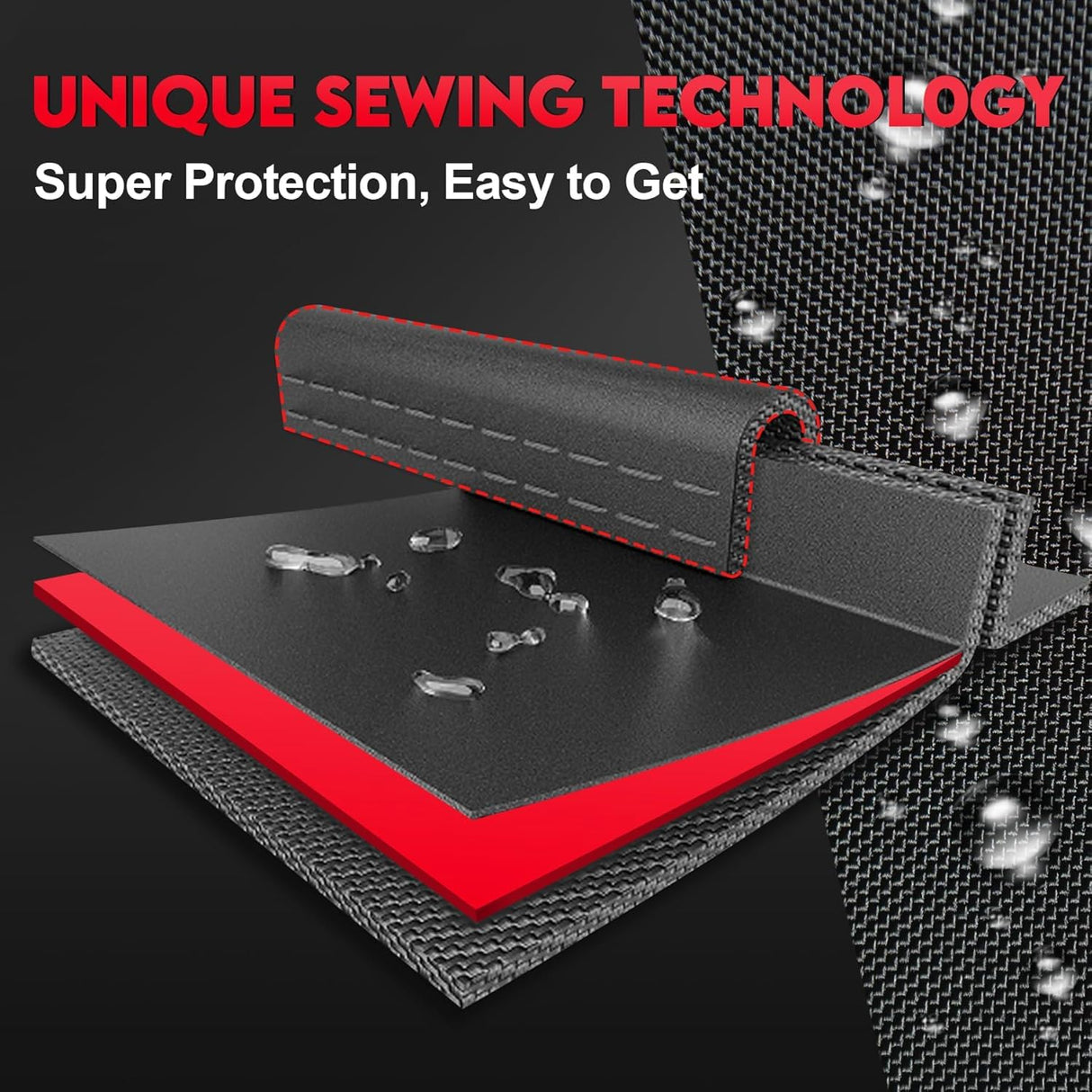 Zettum Outdoor Curved Sectional Cover - Patio Sectional Sofa Cover, 600D Waterproof Patio Furniture Covers for 2-3 Seater Outdoor Sectional Sofa and Couch, 94"(Back)/60"(Front) Zettum