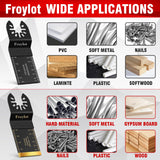 49pcs Titanium Oscillating Tool Blades High-Carbon Steel Multitool Blades, Universal Multi Tool Blades Kits for Metal Wood Cutting, Fit Dewalt Bosch Milwaukee Ryobi Rockwell Fein Makita FROYLOTㅤ