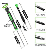Screwdriver Set, 12 Pcs Small Screwdriver Set with Flathead Phillips Pentalobe Screwdriver In Different Sizes for iPhone PC Laptop Eyeglass Jewelry Watch QUEENTI