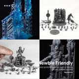 RESIONE W90B Water Washable 3D Printer Resin Almost Odorless LCD UV-Curing Resin 405nm Standard Photopolymer Resin for DLP MSLA LCD 3D Printing (Transparent Blue, 500g) RI RESIONE