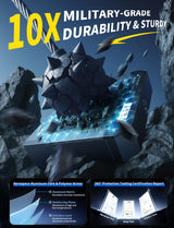 XEGIS SAFE World's 1st Palm Vein Biometric Gun Safe [0.09s Smart Unlock] [10X Military Anti-Pry/Drop] Handgun Pistol Safe with Keypad+Key Lock for Home Nightstand Bedside & Car - Space Grey XEGIS SAFE