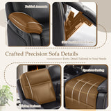 Neptane Power Reclining Loveseat with LED Reading Light/Bluetooth Speakers, Home Theater Seating Reclining Loveseeat with Console/Storage Drawer/Outlets, Power Loveseat Recliner Sofa (Black, Loveseat) Neptane