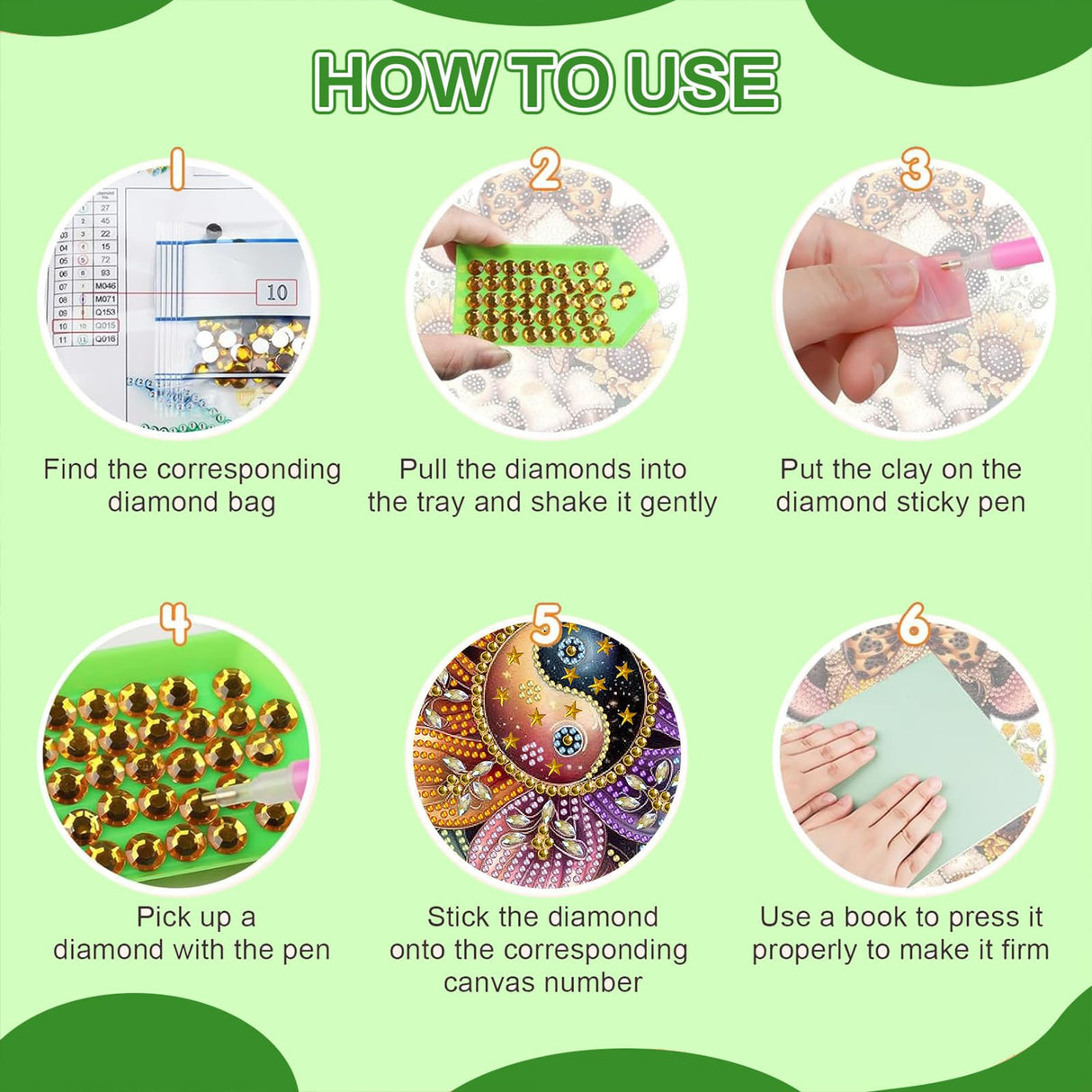 Mandala Special Shape Diamond Painting Kits- Flower Crystal Art Diamond Art Kits for Adults, 5D Rhinestone Painting for Gift Home Wall Decor(12x12inch) GOUGOUFAFA