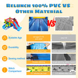 18FT Commercial Bounce House for Kids 5-12 Large,100% PVC Inflatable Bounce House for Adults, Double Slides, Ball Pit, Kids Large Bounce House, Outdoor Indoor Big Adult Bounce House w/Blower 18x15x9FT Relunch