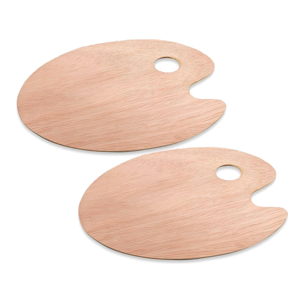 Dxlam Palette Wooden Paint Palette, 2PCS Painting Palette Paint Tray Palettes for Acrylic Watercolor Oil Paint DIY Art Craft Painting Dxlam