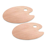 Dxlam Palette Wooden Paint Palette, 2PCS Painting Palette Paint Tray Palettes for Acrylic Watercolor Oil Paint DIY Art Craft Painting Dxlam