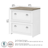 Bush WC53681-03 2-Drawer Lateral File Cabinet Ltr/Lgl Shiplap Gray/Pure White 29.57-Inch Bush Business Furniture
