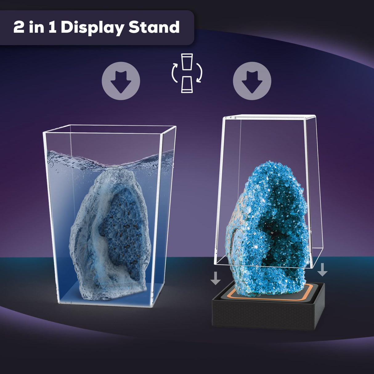 GobiDex Geodes Growing Science Kit for Kids Age 6-8-12, Geodes with Crystals Grow Fast in (24H), STEM Educational Science Experiments Toys, Geology & Rock Enthusiasts Collection, Gifts for Boys Girls GobiDex