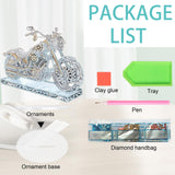 JZHYOAN Diamond Artistic Desktop Ornaments, DIY Diamond Desk Placement, Motorcycle Special Shape Decoration, Desktop Table Decoration Home, Office Car Decorative Tabletop JZHYOAN