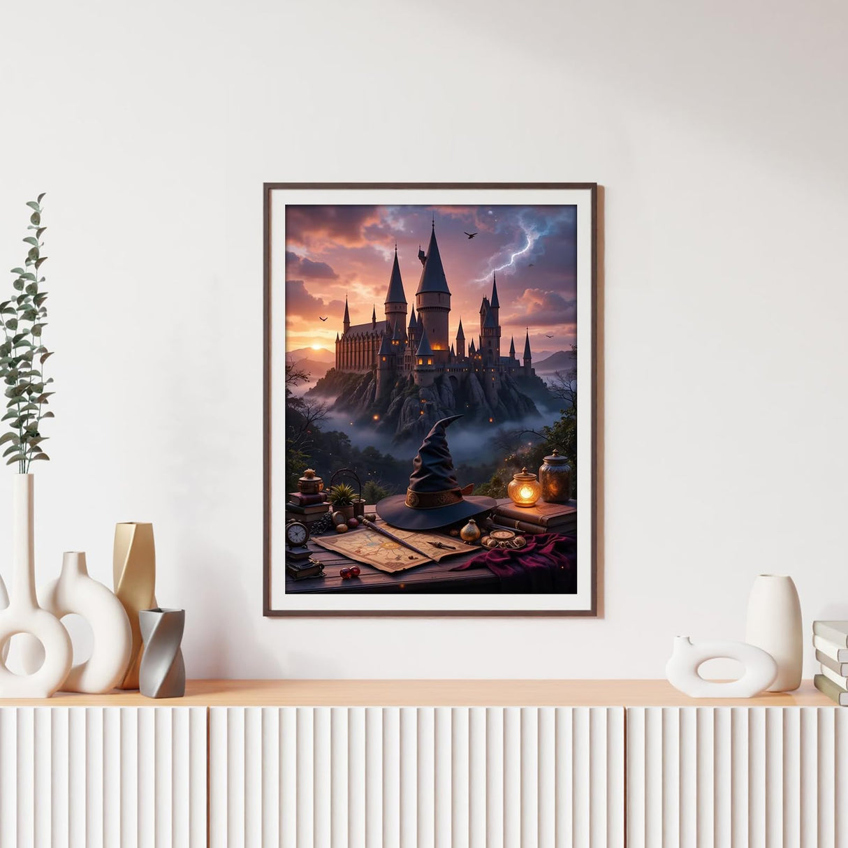 Magic Castle Diamond Art Kits for Adults,5D Magic Hat Full Round Drill Diamond Painting Kits for Adults Beginners,DIY Diamond Painting Gem Art Kits for Gift Home Wall Decor 12x16inch EIBEILI