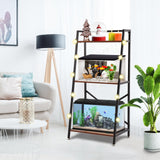 Eastern Tree Fish Tank Stand for 10-20 Gallon Aquarium, Aquarium Stand with Wooden Shelf for Storage, 3-Tiers Metal Tank Stand Fit Reptile Tank, Turtle Tank, Planting Tank, Display at Home or Office Eastern Tree