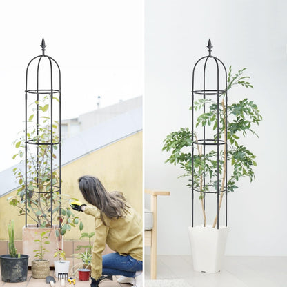 Garden Trellis for Climbing Plants Tower Obelisk Garden Trellis 6ft Tall Plant Support Vine Supports Plant Tower for Climbing Vines and Flowers Stands 1 Pack