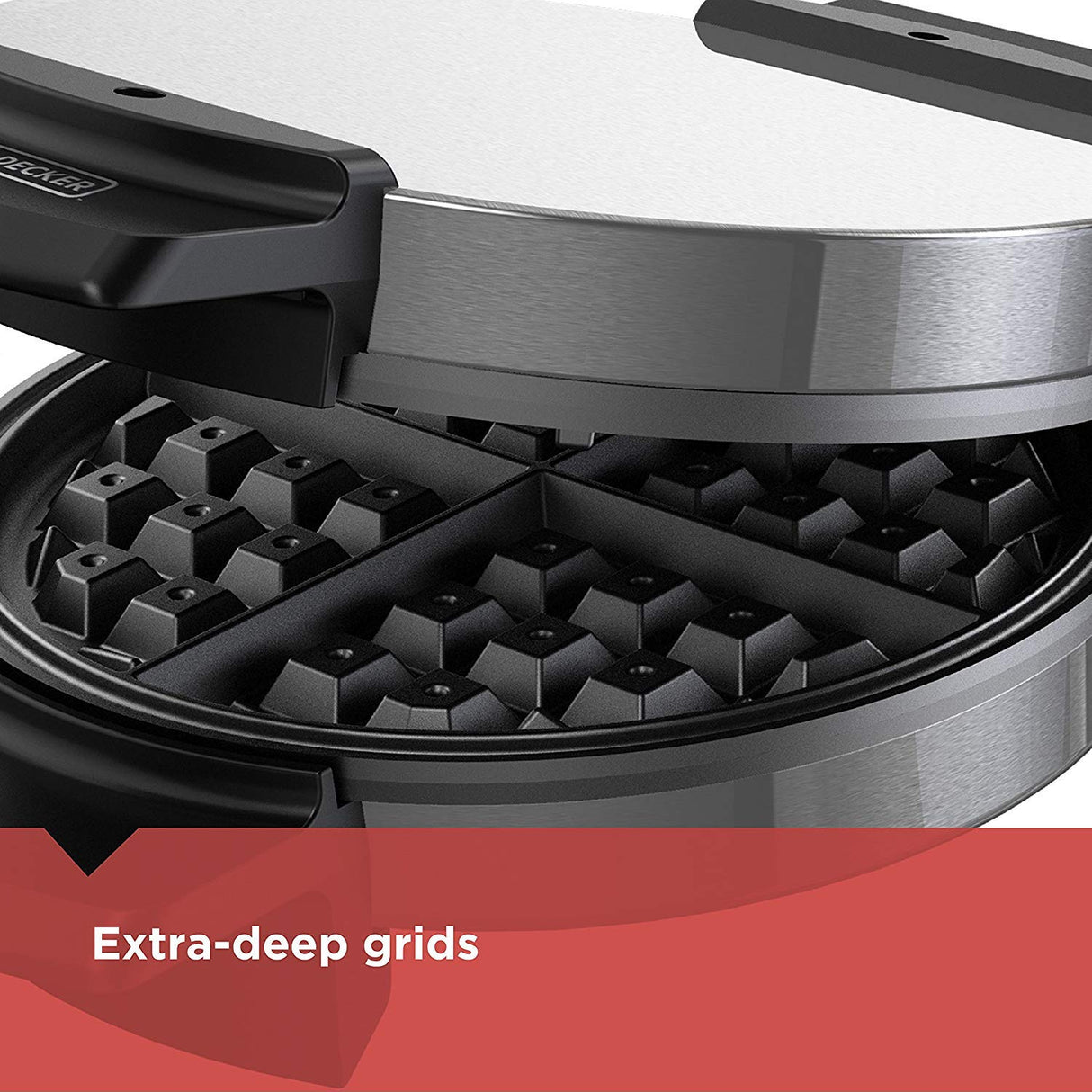 BLACK+DECKER WMB500 Traditional Belgian-Style Waffle Maker, Stainless Steel BLACK+DECKER
