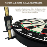 Pennpliy Bristle Dart Board Set, Professional Dart Board 18" with Steel Tip Darts Outdoor Dartboard Set, Compressed Sisal Metal Wire Board with Rotating Number Ring Includes 6pcs 18g Darts Pennpliy