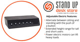 Stand Up Desk Store Electric Adjustable Height Standing Desk with Programmable Memory (Charcoal Frame/Natural Walnut Top, 60" Wide) S Stand Up Desk Store