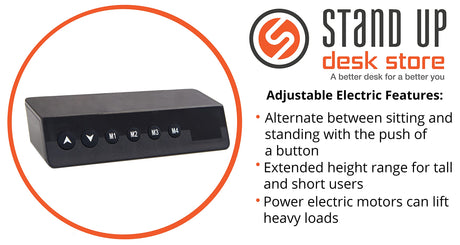 Stand Up Desk Store Electric Adjustable Height Standing Desk with Programmable Memory (Charcoal Frame/Natural Walnut Top, 60" Wide) S Stand Up Desk Store