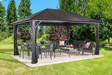 Genova Gazebo 12 x 16 ft. Steel roof Sojag