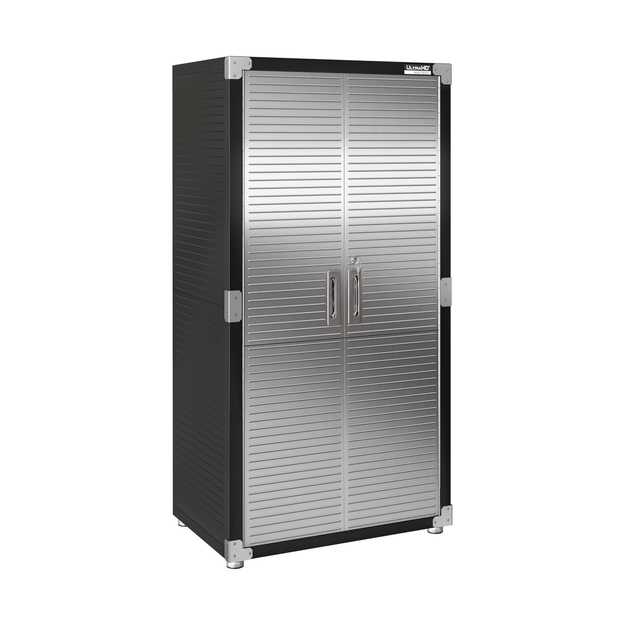 Seville Classics UltraHD Solid Steel Lockable Metal Storage Cabinet Locker Organizer, w/Adjustable Shelves for Garage, Warehouse, Office, Classroom, Graphite, 36" W x 24" D x 72" H Seville Classics