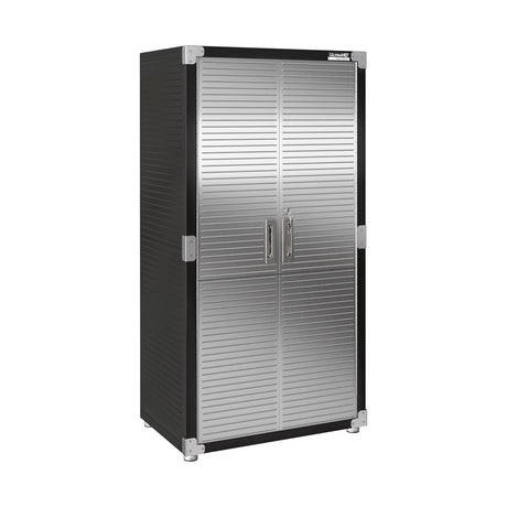 Seville Classics UltraHD Solid Steel Lockable Metal Storage Cabinet Locker Organizer, w/Adjustable Shelves for Garage, Warehouse, Office, Classroom, Graphite, 36" W x 24" D x 72" H Seville Classics