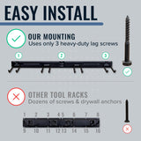 StoreYourBoard BLAT Tool Storage Rack, Garage Wall Organizer, Garden Tools, Shovels, Rakes, Brooms, Holds 250 lbs StoreYourBoard