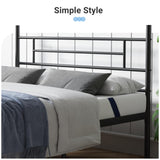 Avenco Metal Platform Full Size Bed Frame with Classical Headboard Footboard, 14 Inch Bed-Frame, Adequate Under Bed Storage, Strong Metal Slats Support, Mattress Foundation, No Box Spring Needed Avenco