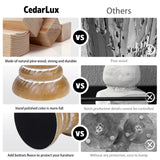 Pillar Candle Holder, Farmhouse Wood Candle Holder, Rustic Wooden Candle Stand, Vintage Small Wooden Candlestick Holders for Living Room, Table Centerpiece, Brown CEDARLUX