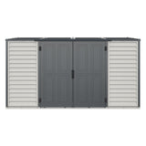 Duramax SideMate Plus 10x4 Vinyl Shed with Foundation Kit – Maintenance-Free Outdoor Storage Shed with Double Doors, Reinforced Metal Frame & Vents – Ideal for Side of House DURAMAX
