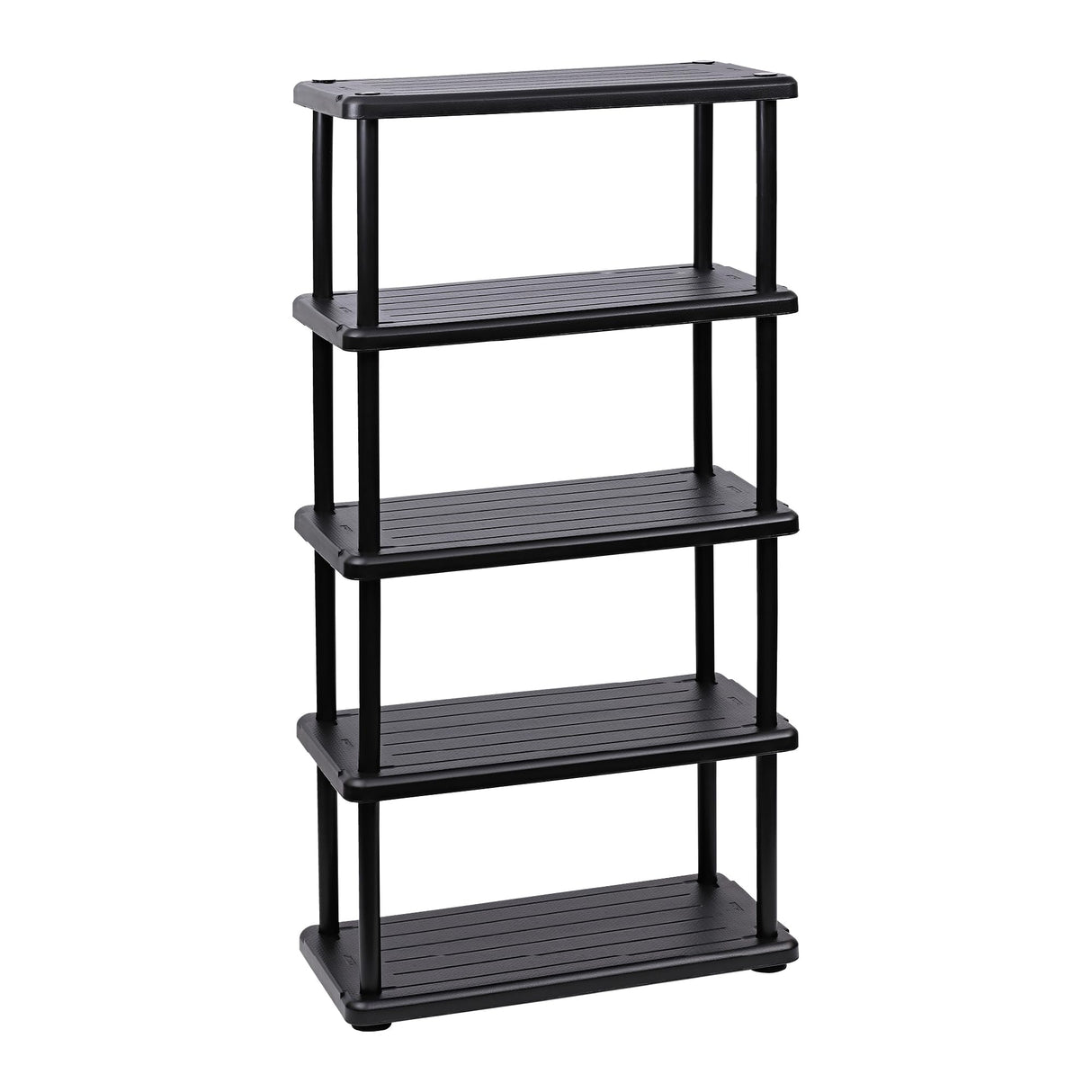 Iceberg Rough 'N Ready 5-Shelf Open Storage Unit, Black, 36" W x 74" H x 18" D Iceberg