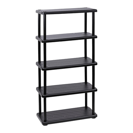 Iceberg Rough 'N Ready 5-Shelf Open Storage Unit, Black, 36" W x 74" H x 18" D Iceberg
