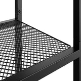 HOOBRO Kitchen Baker's Rack, Coffee Bar Stand with Charging Station, Microwave Stand, 4-Tier Small Kitchen Shelf Rack for Kitchen, Living Room, Rustic Brown and Black BF35UHB01 HOOBRO