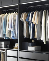 Closet Rods for Hanging Clothes, 17 to 84 Inches Stepless Adjustable Metal Closet Rod, 1.3 Inches Heavy Duty Clothes Hanging Rod for Closet Wardrobes Laundry RV Supforce