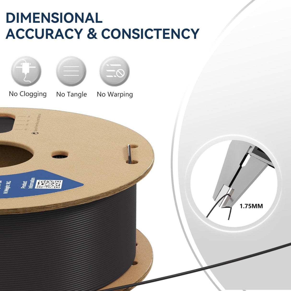 Fugacity PETG Filament 1.75mm,3D Printer Filament 1KG Spool (N.W 2.2lbs), Dimensional Accuracy +/- 0.02mm, Enhanced Printing Effect Fits Most FDM 3D Printers FugaCity