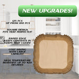 Mindful Design Air Fryer Paper Liners,125Pcs Parchment Paper, Air Fryer Disposable Paper Liner for Microwave, Non-Stick Air Fryer Liners Square Free of Bleach (8IN) Mindful Design