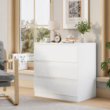 OtterOasis White Wood Dresser for Bedroom, 3 Drawer Dresser for Clothes Storage, Modern Dressers with Wide Drawers, Wide Wooden Chest Drawers for Living Room, Entryway, TV Stand OtterOasis