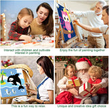 4 Pack DIY Paint by Numbers for Kids Ages 4-8-Paint by Number for Kids Beginners Easy Acrylic Paint Numbers Canvas Art Ages 8-12, Oil Painting Paint by Number Kits for Wall Decor 8x8in(without Framed) KYOQFVN