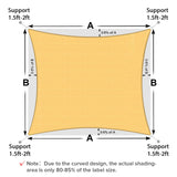 Artpuch Sun Shade Sail, 10'x13' Sand Rectangle, Curved Edged Commercial Grade 185GSM Permeable Outdoor Shade Cloth for Deck, Backyard, Patio (Custom Sizes Made) Artpuch