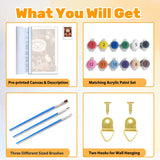 CRZMODE Christmas Paint by Numbers Kit for Adults, Snowman Paint by Numbers for Adults, Acrylic Painting Crafts for Home Decor Gift (16x20inch) CRZMODE