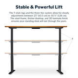 Vari Electric Standing Desk - Varidesk Height Adjustable Sit/Stand Desk - Dual Motor with Memory Presets, Stable T-Style Legs - Gaming or Home Office Workstation - 72”x30”, Butcher Block Vari