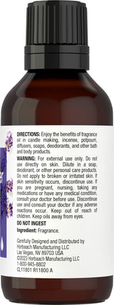 Horbäach Lavender Vanilla Fragrance Oil | 1 fl oz (30ml) | Premium Grade | for Diffusers, Candle and Soap Making, DIY Projects & More Horbäach