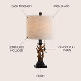 JONATHAN Y JYL1031A Gaston 20.5" Resin Mini LED Table Lamp, Farmhouse, Traditional, Cottage, Rustic, Office, Living Room, Family Room, Dining Room, Bedroom, Hallway, Foyer, Brown JONATHAN Y