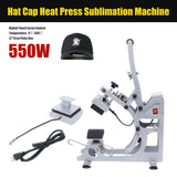 Hat Press Heat Machine, Commercial Caps Hat Heat Press Transfer Machine Semi-Auto Magnetic Digital Press, American Standard 110V Small Label Stamping Machine Heat Press Machine for Caps Genseino