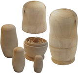 Adventure Awaits! 2-Pack Solid Wood Blank Nesting Doll 5pc Set Adventure Awaits!