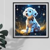 Auremi Diamond Art Painting Kits for Adults, 5D Spotted Dog Diamond Painting Kits for Adults Beginners DIY Full Drill Animal Diamond Dots Crystal Craft Kits for Home Wall Decor Gifts 12x12 inch Auremi