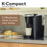 Keurig K-Compact Single-Serve K-Cup Pod Coffee Maker, with 3 Brew Sizes, Smart Start Feature, 36oz Removable Reservoir, Black Keurig