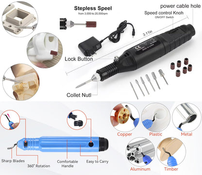 AEORUM 124Pcs 3D Printing Accessory Tools with Tool Bag for 3D Printer Modeler Basic Tools Diverse 3D Print Nozzle Cleaning Kit Mini Rotary Tool 3D Printer Tools for Remove/Trim and Finish 3D - WoodArtSupply