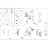 AZL1 Life Concept 7-Drawer Dresser 3-Tier Storage Organizer, Tower Unit for Bedroom/Hallway/Entryway/Closets-Sturdy Steel Frame, Wooden Top, Removable Fabric Bins, Ivory AZL1 Life Concept