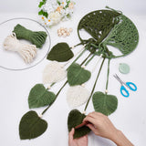ACRNIGHEET DIY Macrame Kit for Adults Beginners Handmade Green Leaves Tree of Life DIY Boho Macrame Wall Hanging Ornaments with Macrame Supplies Macrame Wall Hanging Kit for Home Decor ACRNIGHEET