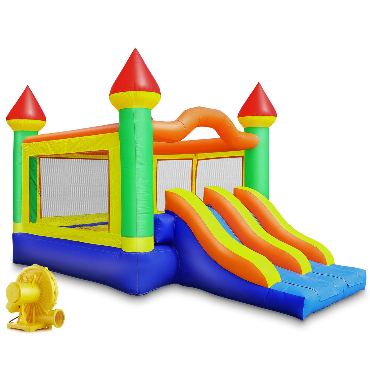 Cloud 9 Commercial Grade Mega Double Slide Castle Bounce House with Blower - 100% PVC 22' x 15' Inflatable Bouncer Cloud 9