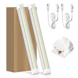 ONLYLUX LED Shop Lights, LED Tube Light 25W 6000K, Led Garage Light, Super Bright, Under Cabinet Lighting, Linkable with Plug LED Light for Workbench Workshop Basement (2 Pack) ONLYLUX