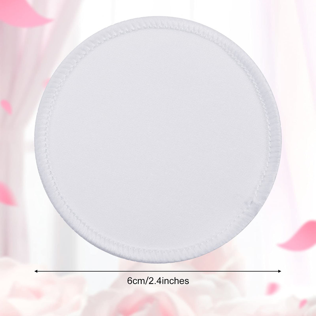 Waydress 16 Pieces Sublimation Hat Patch Fabric Iron-on Circular Blanks Patch for Clothes Uniforms Backpacks Crafts or Other Objects(White Border) Waydress